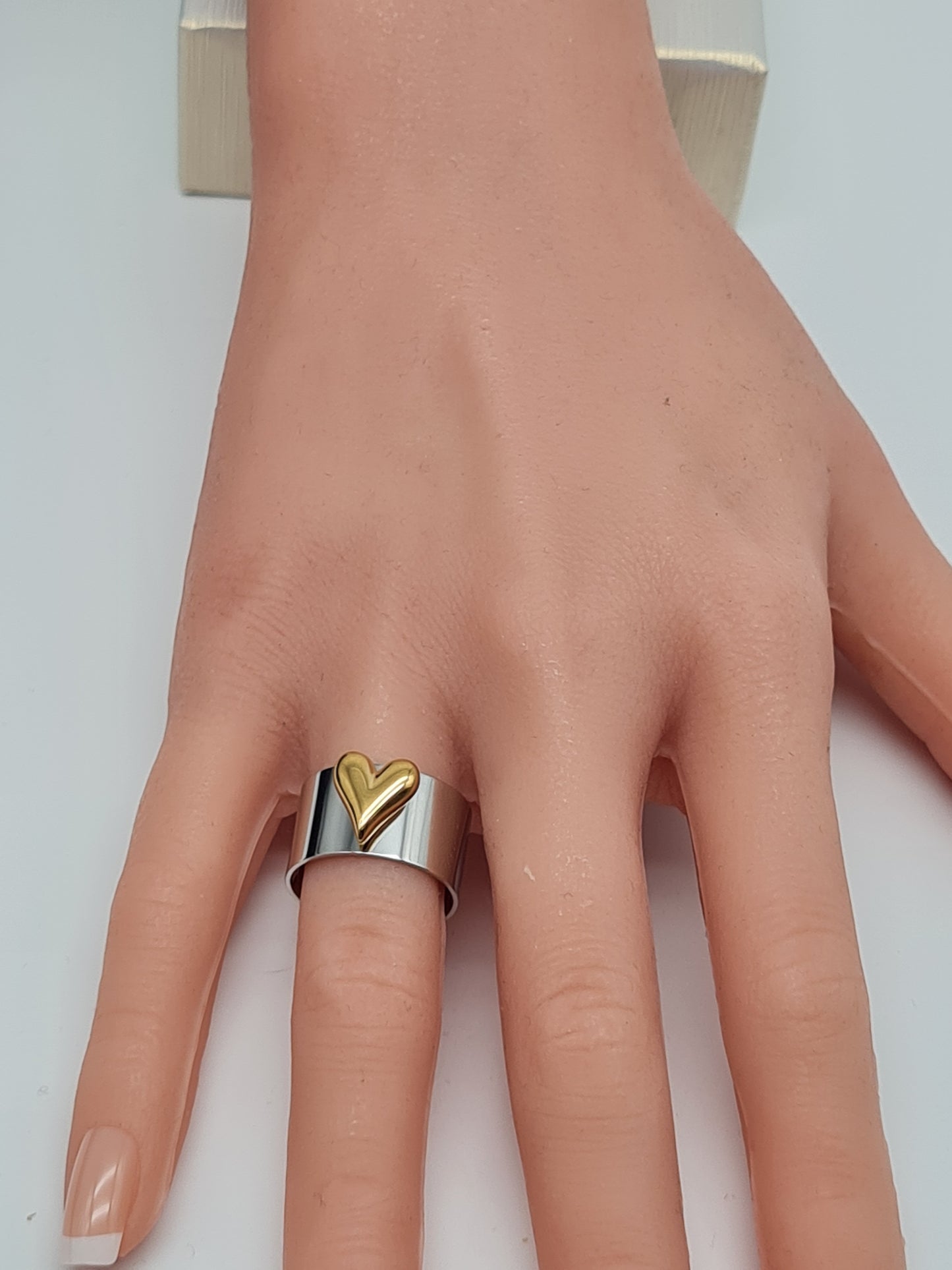 Amorino Ring, verstellbarer Ring Nickelfrei Gold silber herz liebe romantik treue