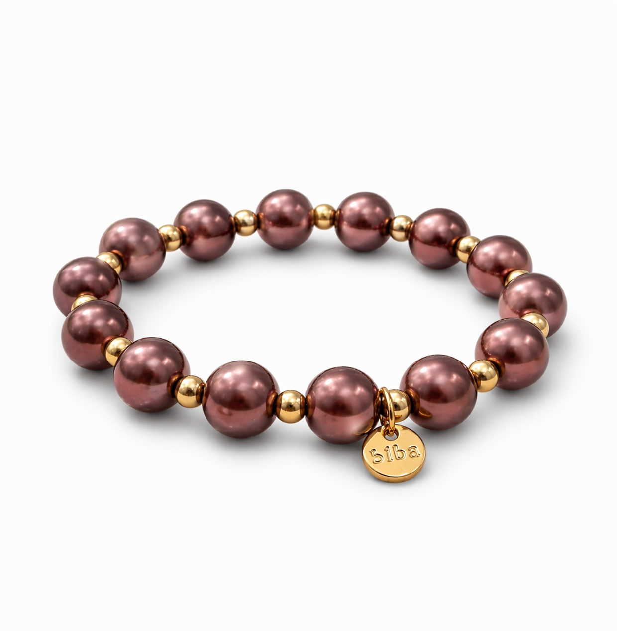 Armband elastisch Braun-Bronze Goldfarben in 3 Größen Trend Sommer Biba