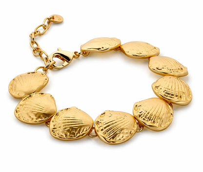 Armband Goldfarben  Muscheln Elemente Urlaub Sommer Trend Biba