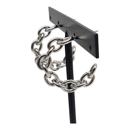 Ohrringe Creolen Silberfarben Chains Silberkette Nickelfrei Sweet7 Glieder