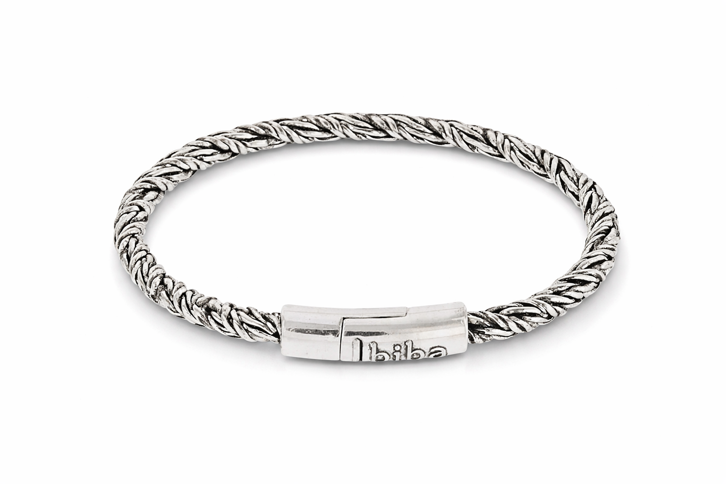 Armband Antik Silberfarben Unisex Gedrehte Gliedern Nickelfrei Biba
