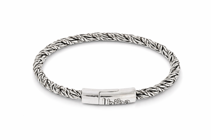 Armband Antik Silberfarben Unisex Gedrehte Gliedern Nickelfrei Biba
