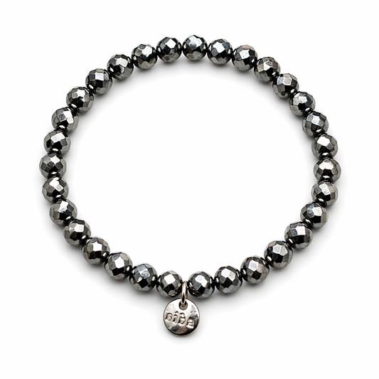 Armband elastisch Crystal Perlen in Silberfarben elegant stilvoll Biba