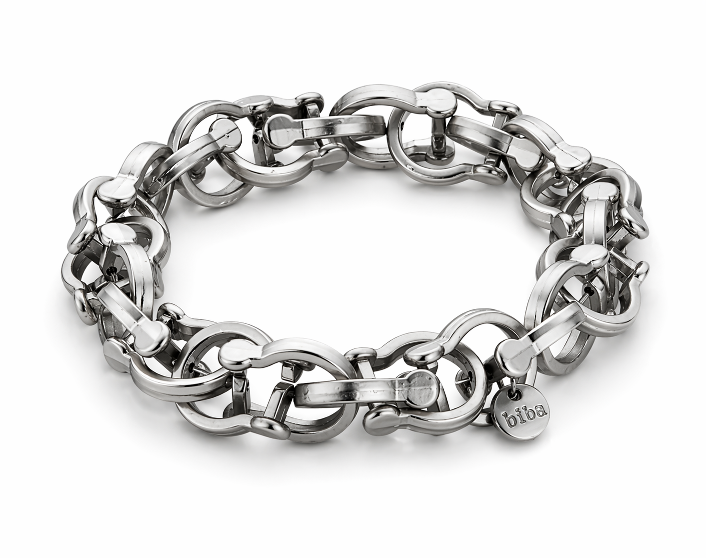 Armband Biba elastisch Reitsport Matt Silberfarben Nickelfrei