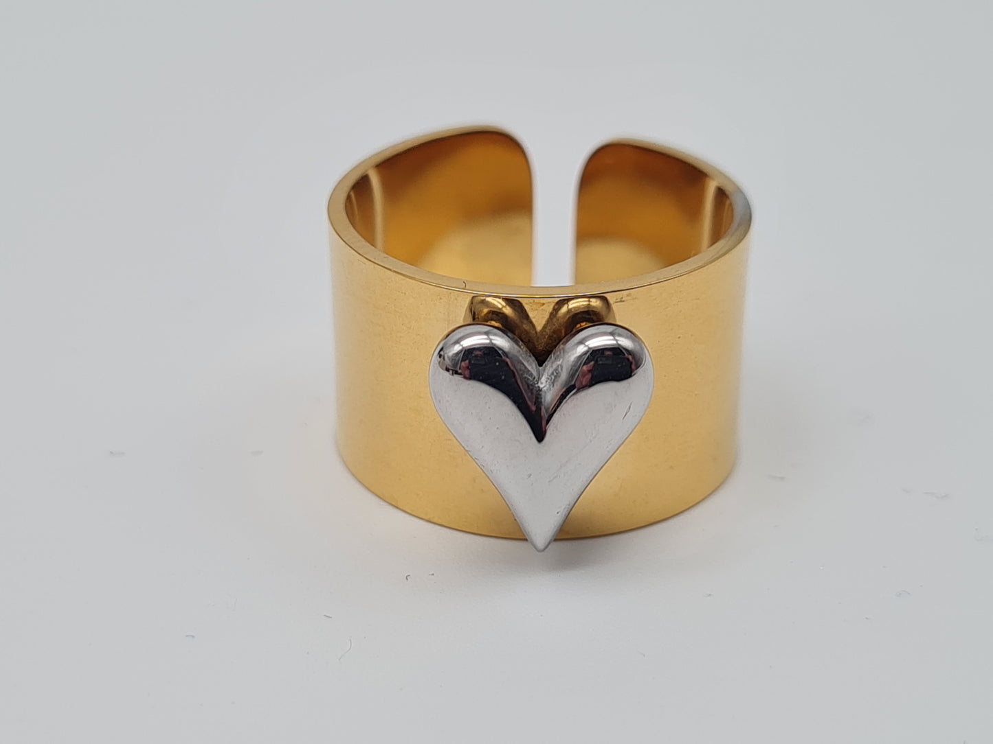 Amorino Ring, verstellbarer Ring Nickelfrei Gold silber herz liebe romantik treue