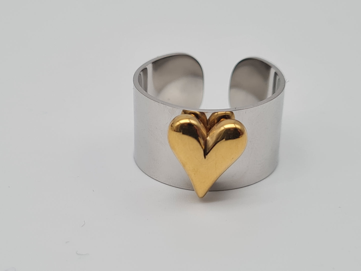 Amorino Ring, verstellbarer Ring Nickelfrei Gold silber herz liebe romantik treue