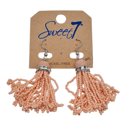 Orhhänger Ohrringe Abricotrosa Nickelfrei Hellrosa modeschmuck Sweet7