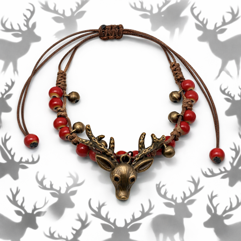 Armband Freunschaftsarmband mit Hirsch Reh Bambi Natur Wald Nickelfrei
