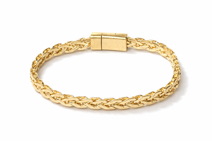 Armband Gliederkette burnished gold Unisex geflochtenen Glieder Nickelfrei Biba