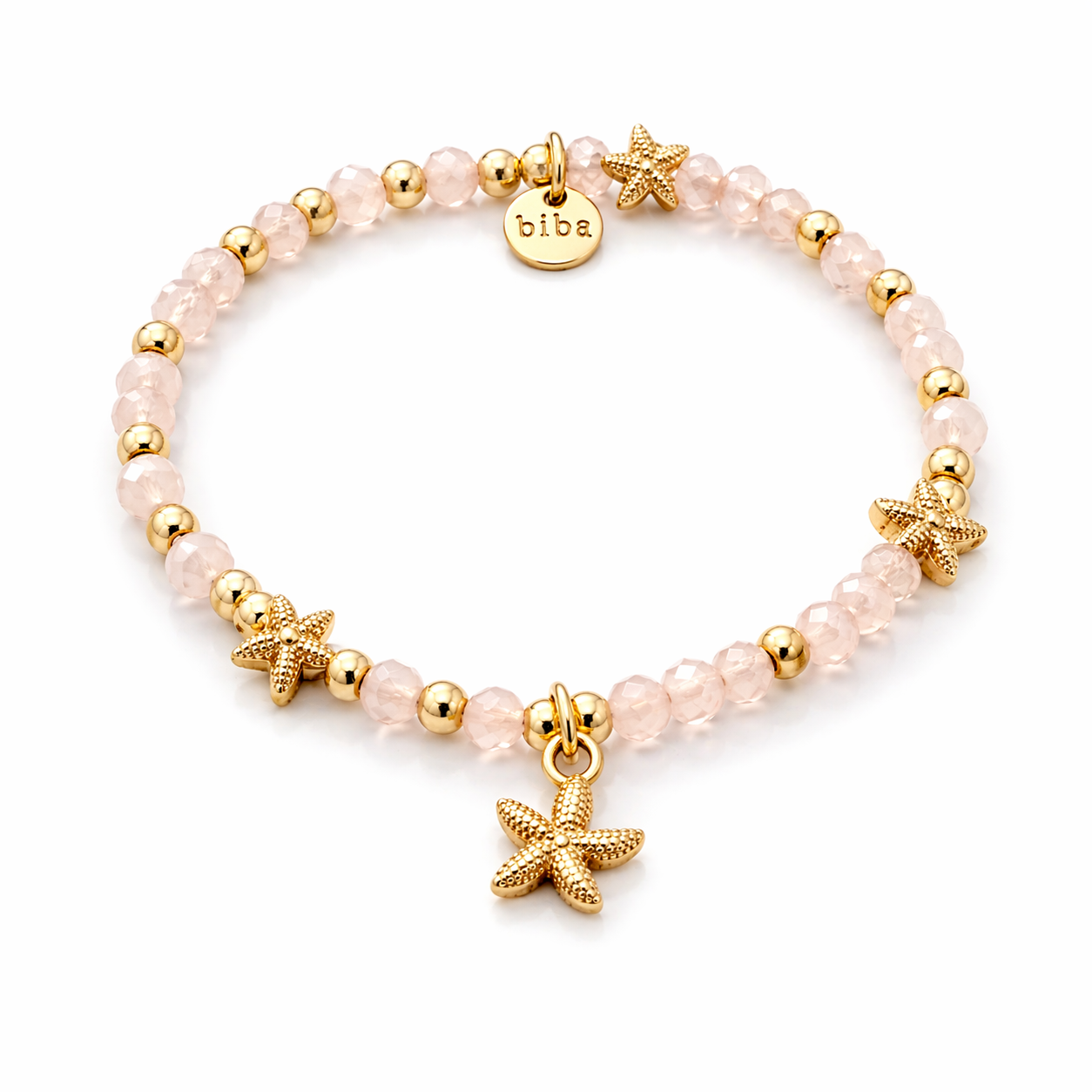 Armband elastisch Creme Türkis Anhänger Seestern Palme Kaktus Trend Sommer Biba