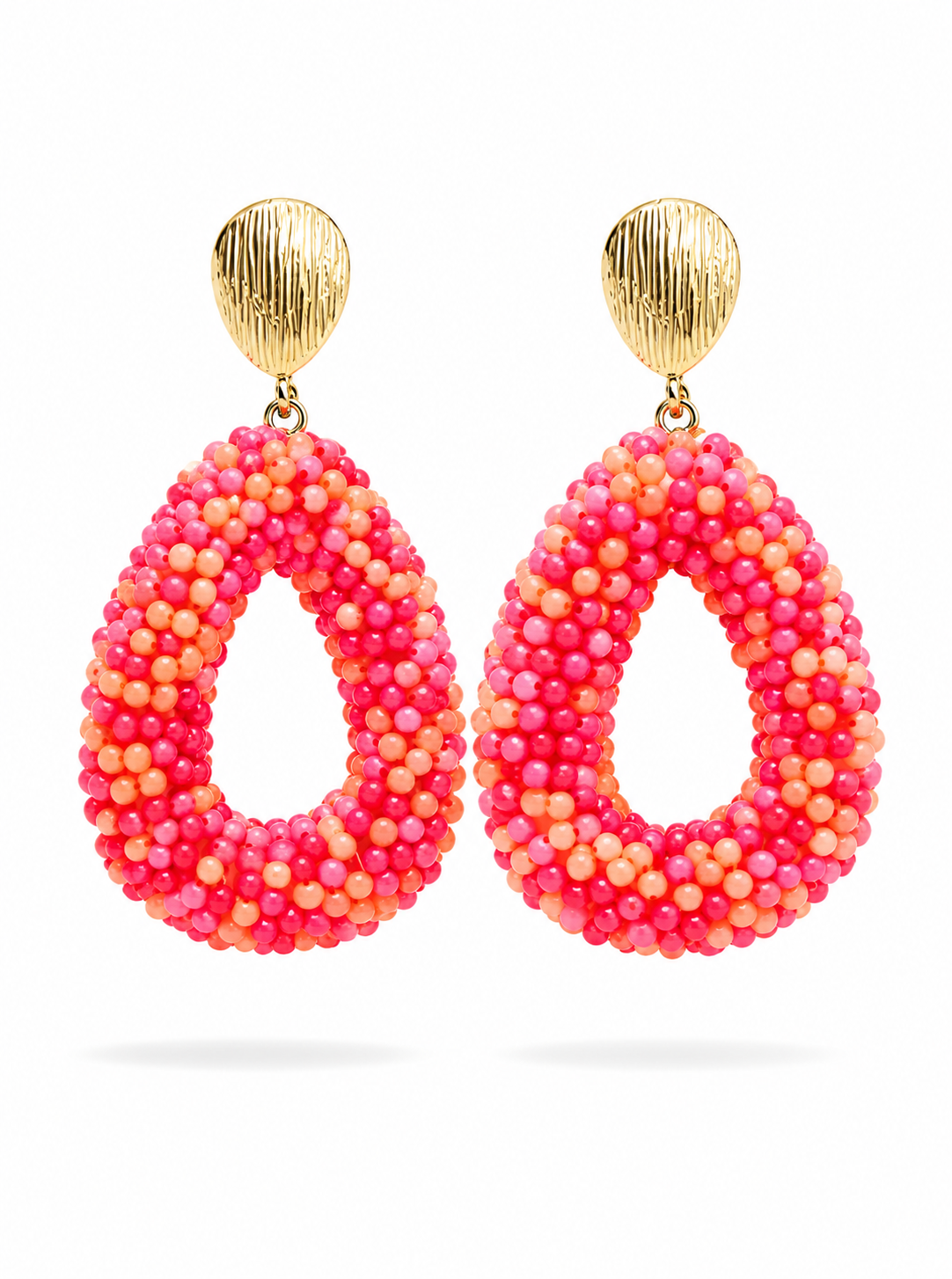 Ohrringe Ohrhänger Bunt Sommer  Nickelfrei Statement Champagner Trend Yehwang