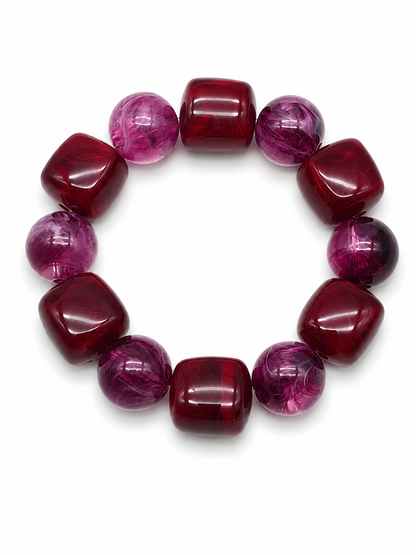 Armband Blau Orange Lila Bordeaux Naturtöne Trend elastisch
