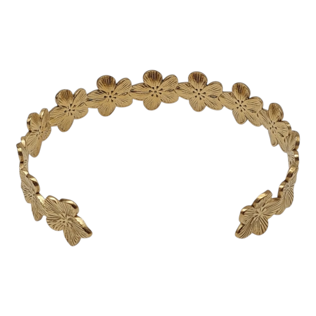 Armband Armreif Goldfarben Blumen goldene Vergissmeinnicht nickelfrei Sweet7