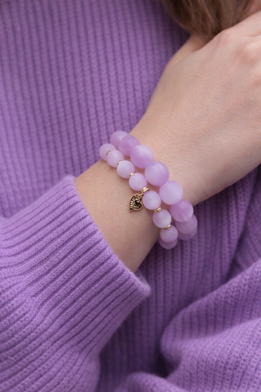 Armband Doppel-Armband nickelfrei Lila  Space Beads Modern Elegant Sweet7