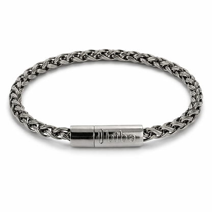 Armband Gun Metall Klobiges Glänzendes Armband Unisex nickelfrei Biba