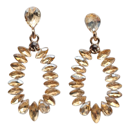Ohrringe Orhhänger tropfenform Farben Nickelfrei Cat-Eye Stones Sweet7