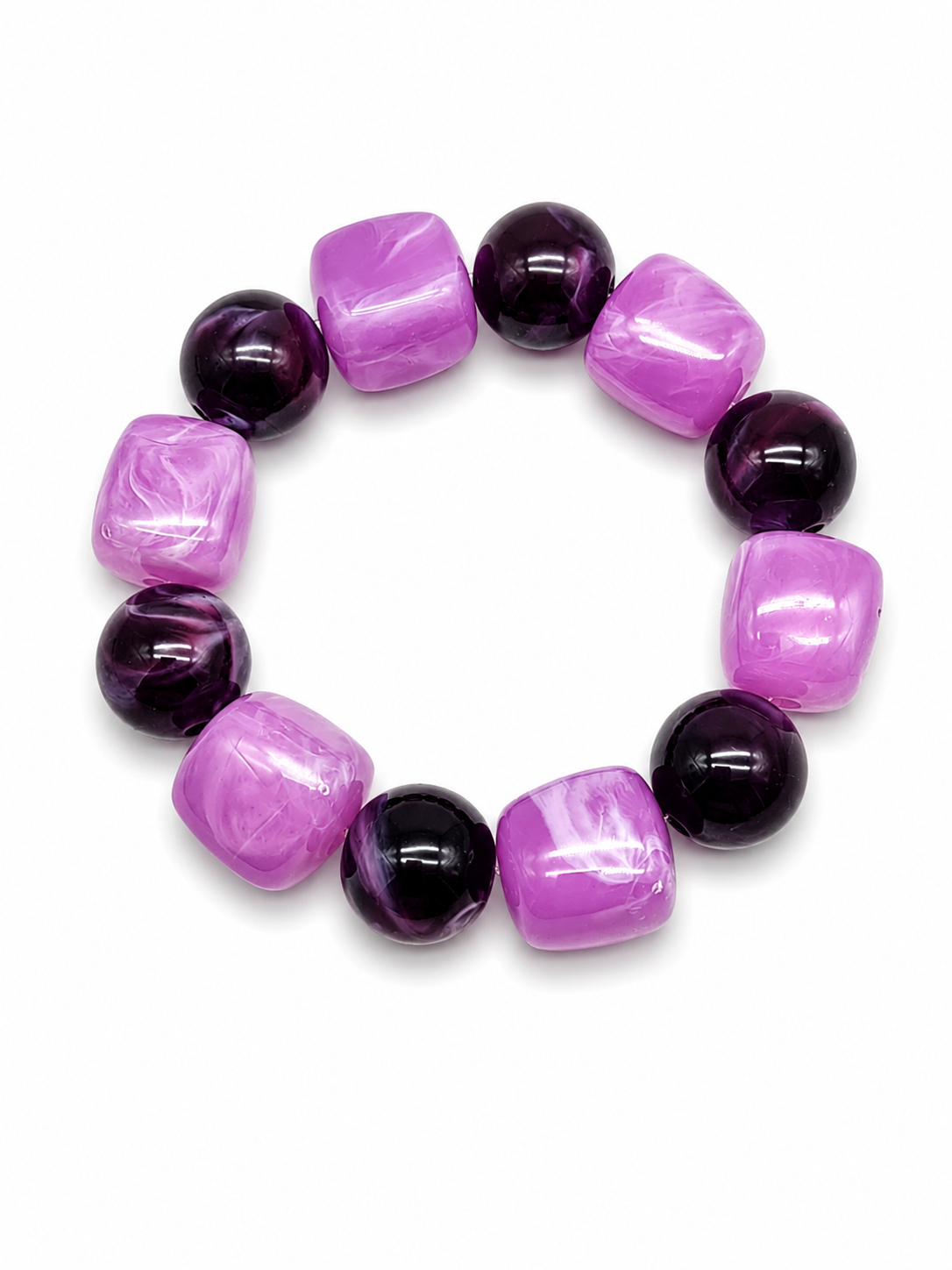 Armband Blau Orange Lila Bordeaux Naturtöne Trend elastisch