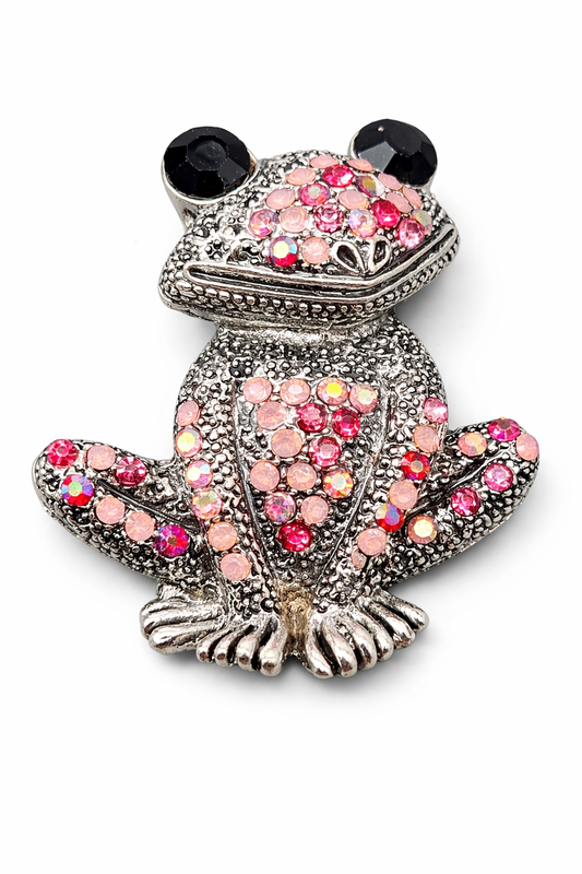 Brosche "Crazy Frog" frosch märchen pink rosa kuss prinzessin