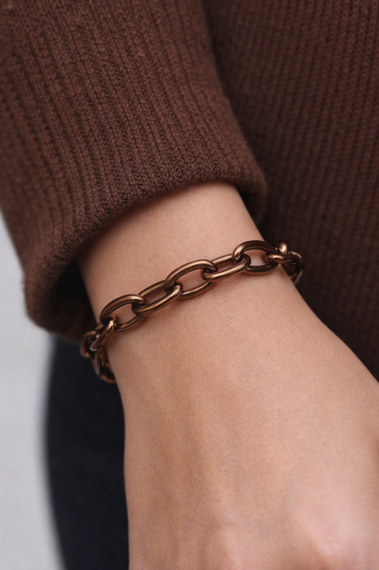 Armband Gliederarmband Bronze Sommer Kupfer Braun Natur Sweet7