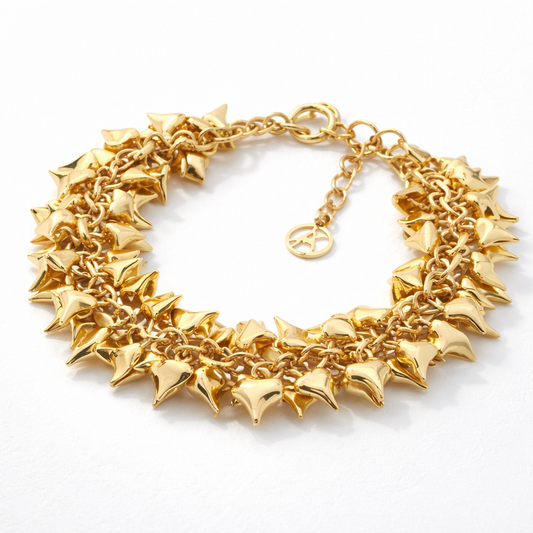 Armband Tausend Herzchen Goldfarben Liebe Statement Romantik Amorino