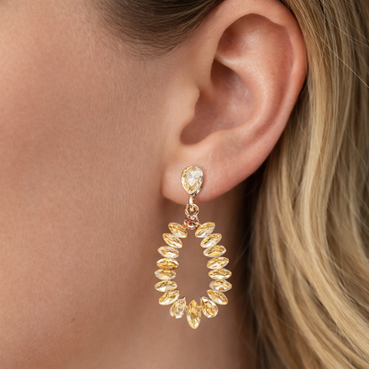 Ohrringe Orhhänger tropfenform Farben Nickelfrei Cat-Eye Stones Sweet7