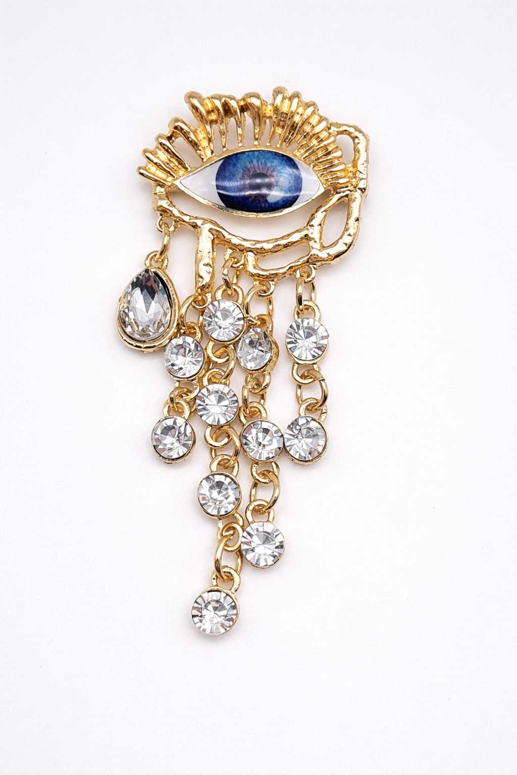 Brosche Auge sehen Modeschmuck Anstecknadel Straß