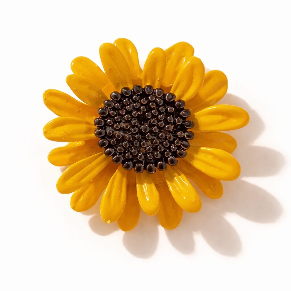 Brosche Sonnenblume Blumen Natur Anstecknadel Trend