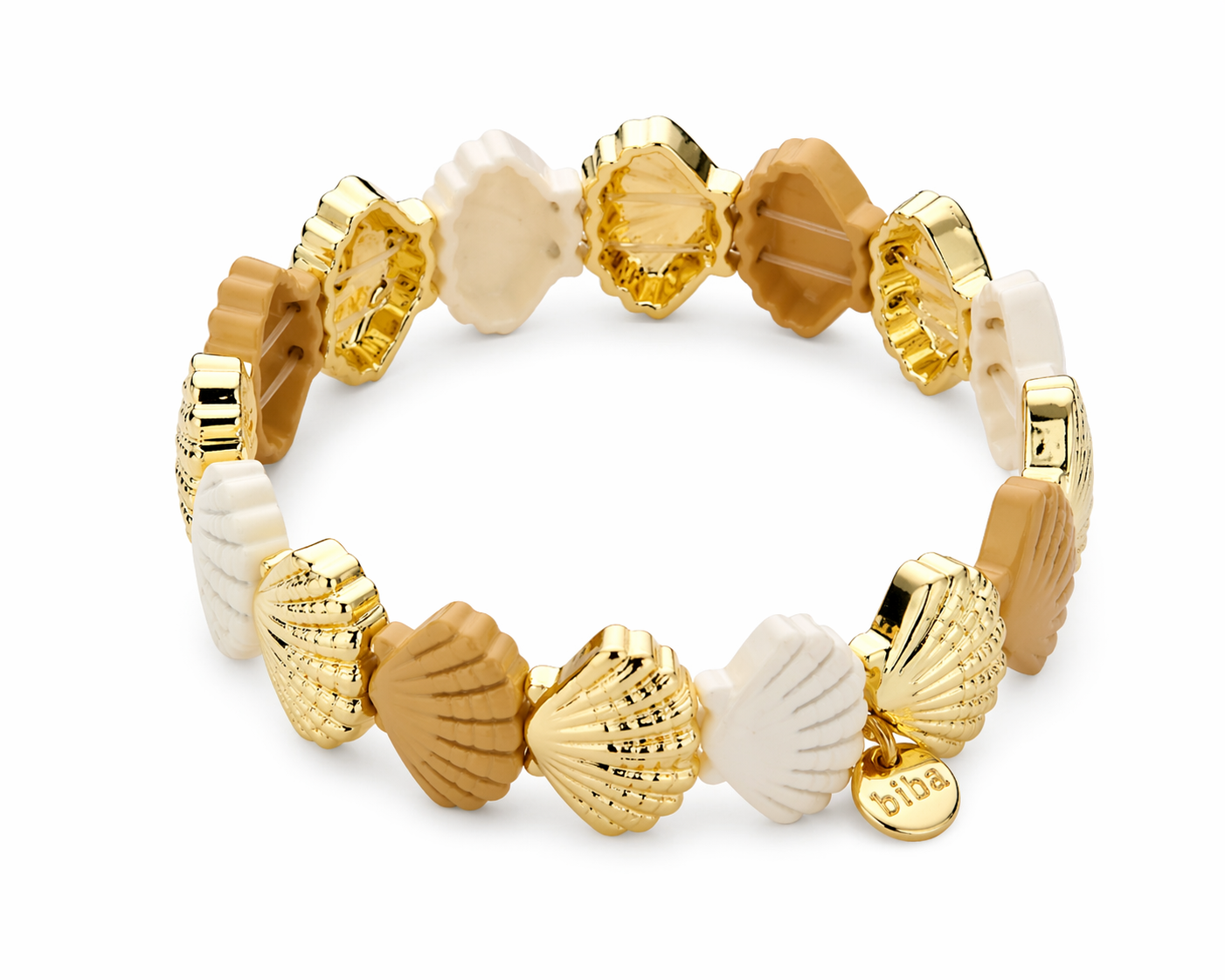 Armband  Muscheln elastisch Gold- Silberfarben Sommer Trend 2026 Biba