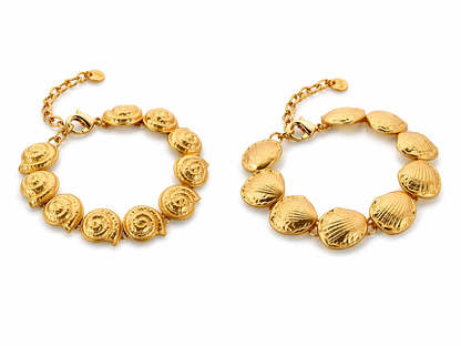 Armband Goldfarben  Muscheln Elemente Urlaub Sommer Trend Biba