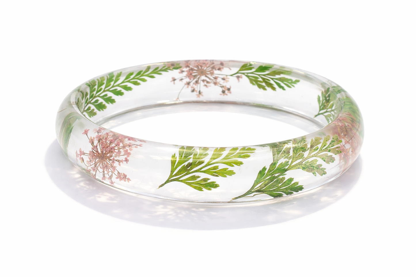 Armreif Acryl Transparent Blumen Blätter kombinierbar nickelfrei Trend Cosmos