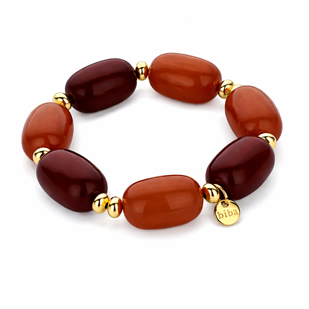 Armband Elastisches Big Resin Pearls Brombeere Kirsch Farben Biba