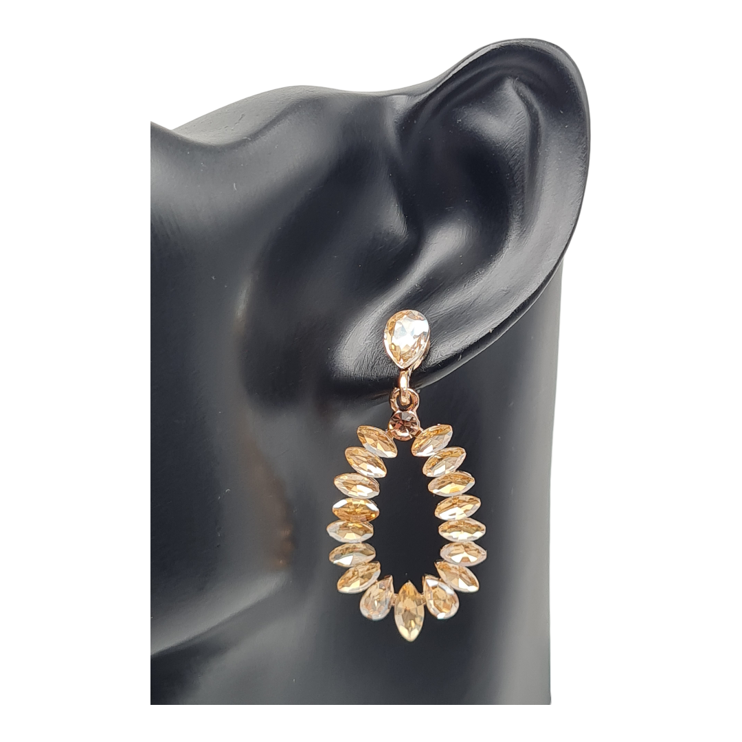Ohrringe Orhhänger tropfenform Farben Nickelfrei Cat-Eye Stones Sweet7