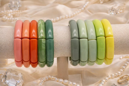 Armband elastisch Retro nickelfrei Acryl verschiedene Farben Trend 2026 Yehwang