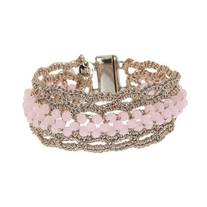 Biba Armband Texil mit Perlchen in Blau, Mintgrün oder Rosa